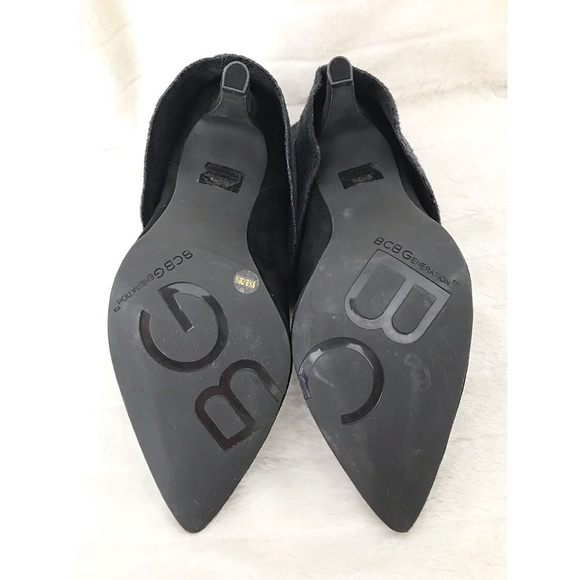 BCBGeneration EARLA Blk Fold Over Glitzy Booties - Picture 6 of 8